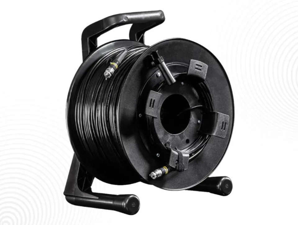 Tactical fibre optic cable reels