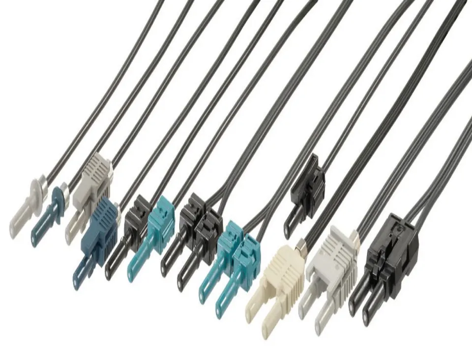 POF HFBR connectors and adapters